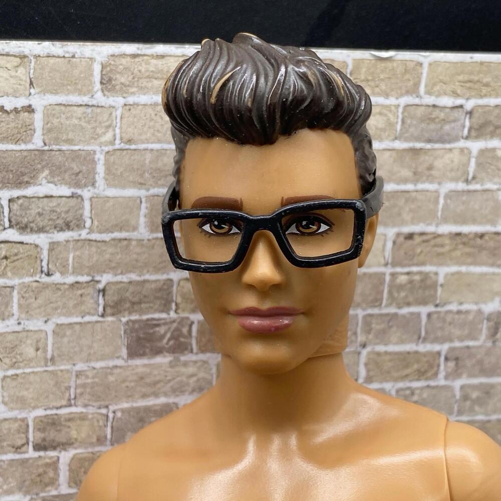 BARBIE FASHIONISTAS 3 DOLL Ken 2015 DMF41 PantsGlasses Brown Hair Stylin’ Styles